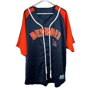 Detroit Tigers Dynasty 2XL Blue MLB Short Sleeve Jersey Baseball